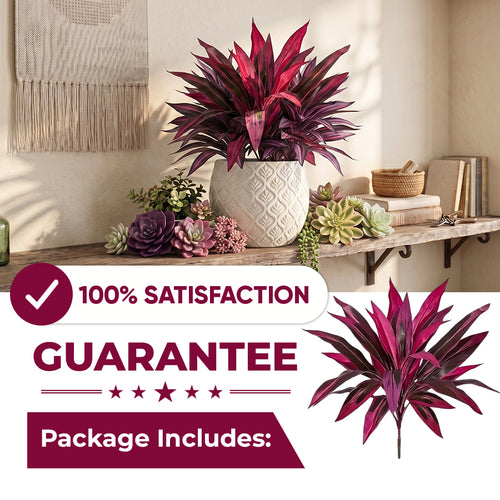 🔥Last Day 50% OFF🔥2Pcs Artificial Boston Fern & Dragon's Blood Tree Plants