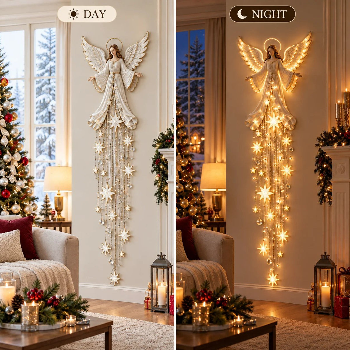 🔥 Limited Time 50% OFF – Angel Blessing Starfall Wall Light