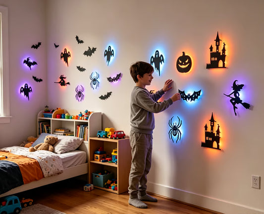 Halloween LED Silhouette Wall Lights&(8-Piece Set)