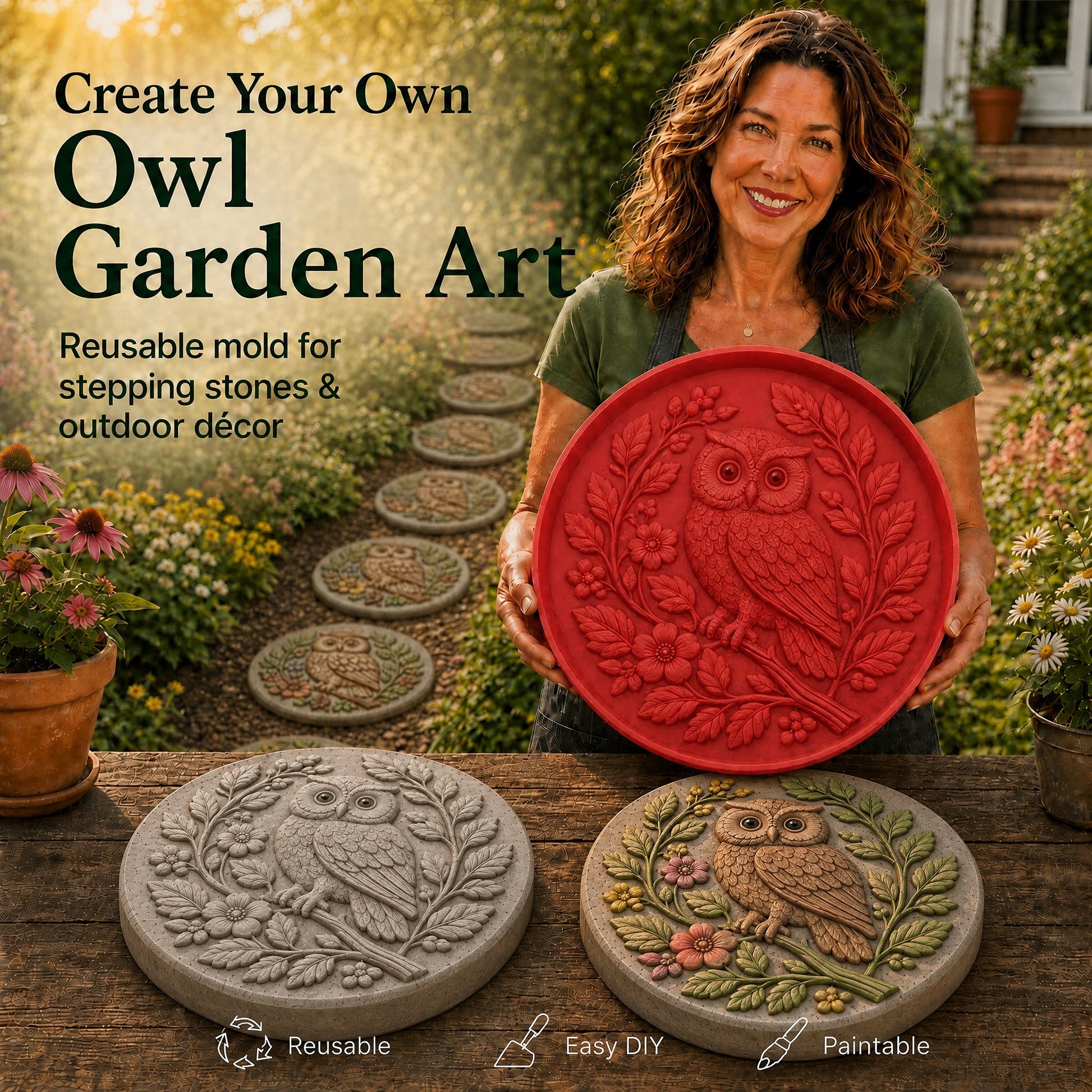 💥 LAST DAY 49% OFF - Reusable Animal-Themed Garden Art Mold – Bring Nature to Life in Your Garden (📦Buy 2 Free Shipping)
