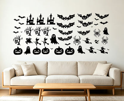 Halloween LED Silhouette Wall Lights&(8-Piece Set)