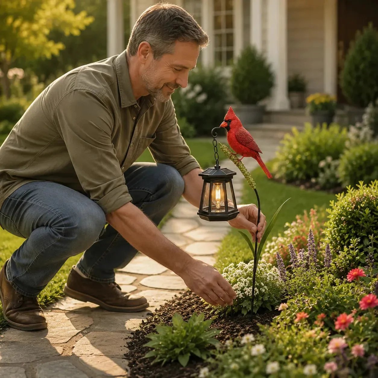 🔥Hot Sale 49% OFF🐦 Cardinal Solar Light—A Beautiful Garden Light That Feels Full of Life