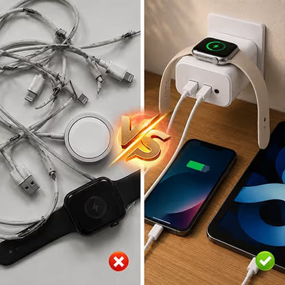 3-in-1 USB-C Charger Block with Built-in Apple Watch Charger