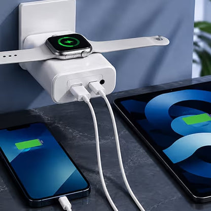 3-in-1 USB-C Charger Block with Built-in Apple Watch Charger