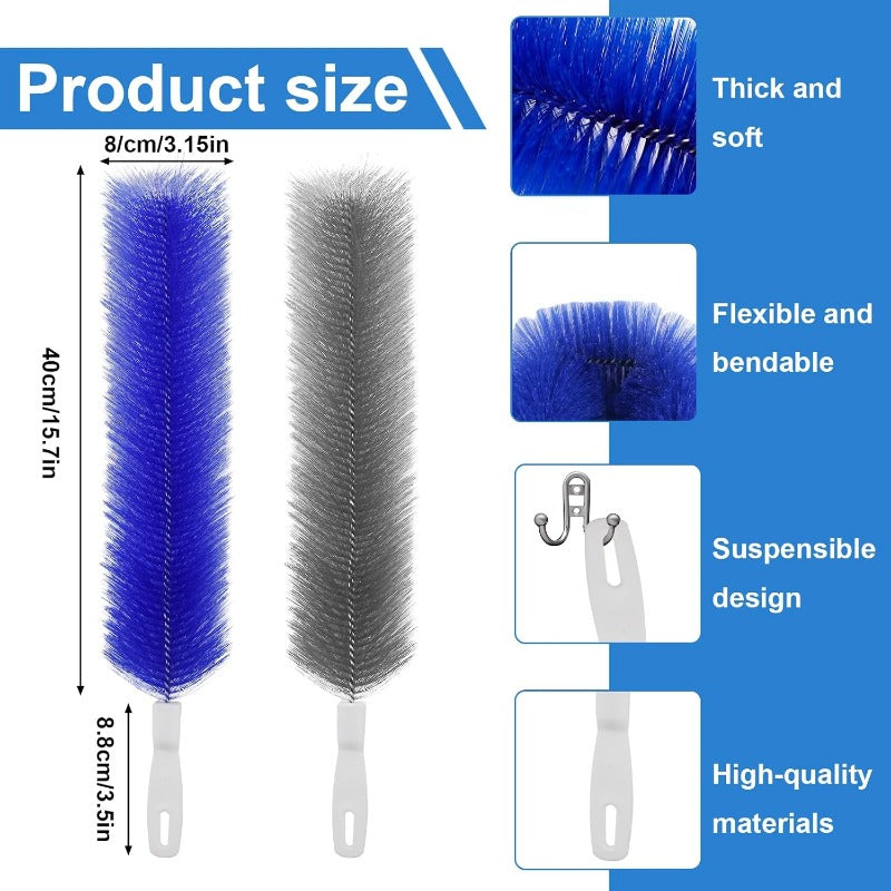 Flexible Microfiber Fan Duster Brushes – Reusable Cleaning Tools for Blades, Vents & Blinds