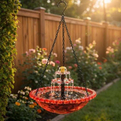 🔥🔥49% Off--Solar Cascade Hanging Bird Bath Fountain