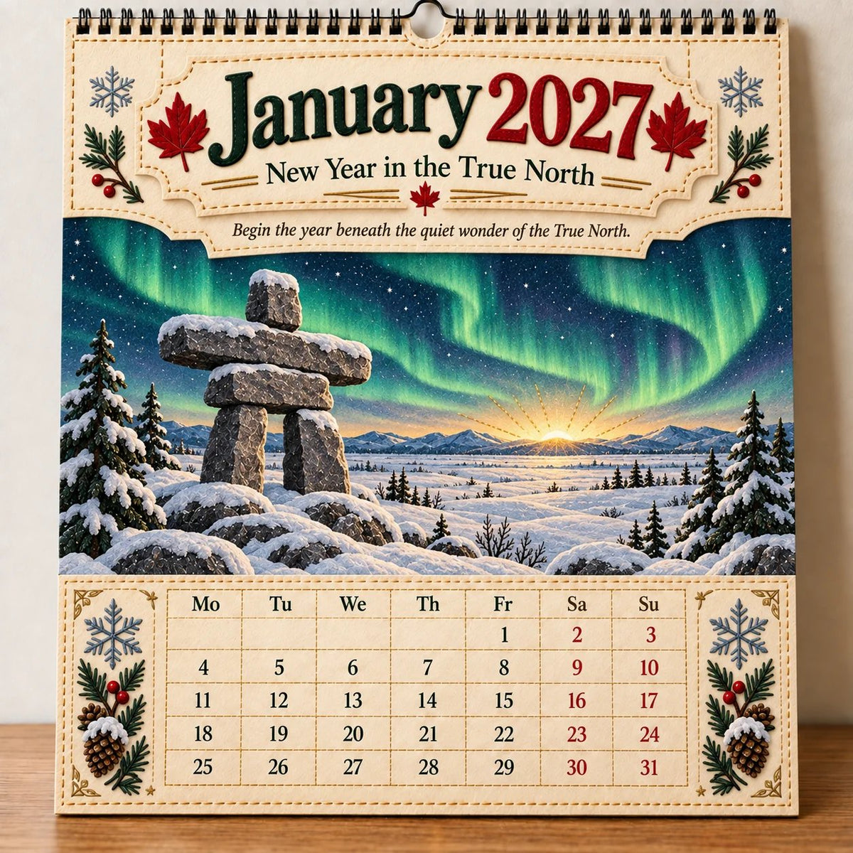 🔥LAST DAY 50% OFF -- 🇨🇦🍁 2027 Canada 160th Anniversary Wall Calendar 🍁🇨🇦