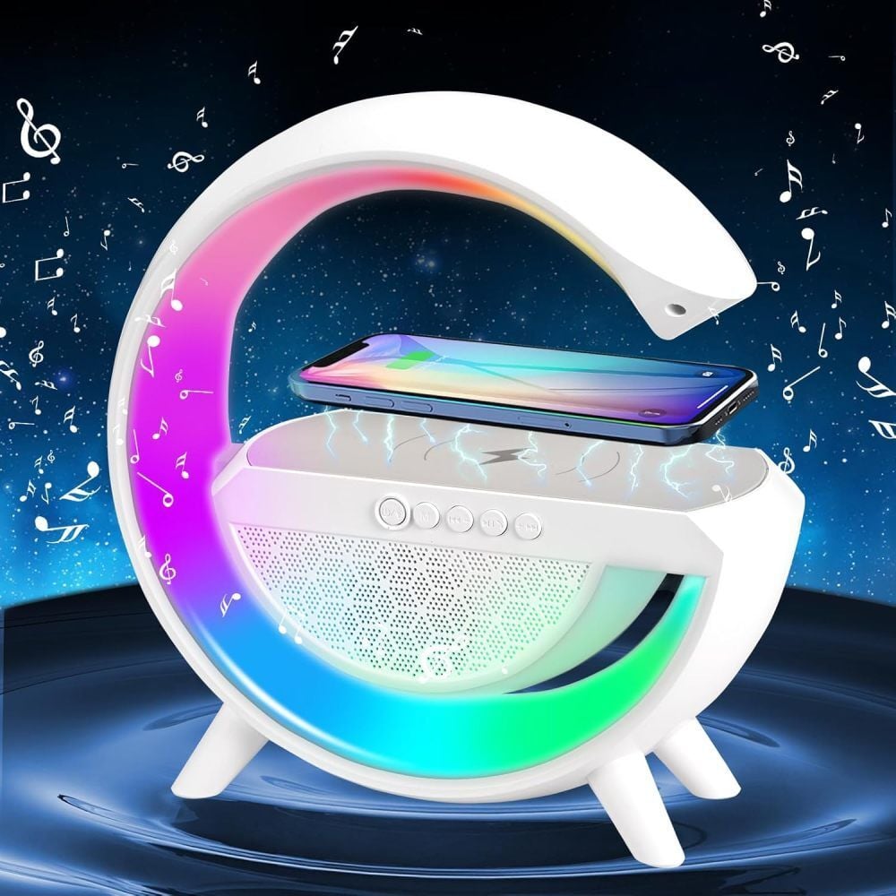 🤩Popular Multifunctional Moonlight Bluetooth Speaker——Wireless Charging and High-Quality Sound