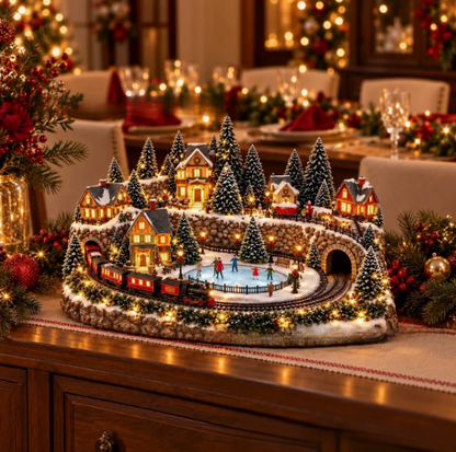 🎄🐴 Christmas Horse Stable Village – Lighted Equestrian Holiday Scene🎄