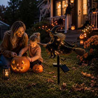🔥Last Day 49% OFF 🧙‍♀️ Bring Halloween Magic to Your Garden with a Glowing Solar Witch