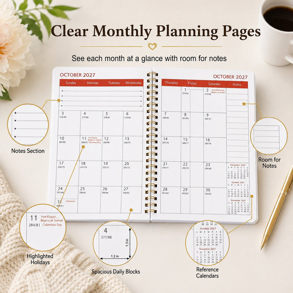 🐮 Cute Cow 5-Year Planner 2026–2030 | Monthly Organizer with Farmhouse Cover, Goal Tracking Pages & Long-Term Planning Layout ✨