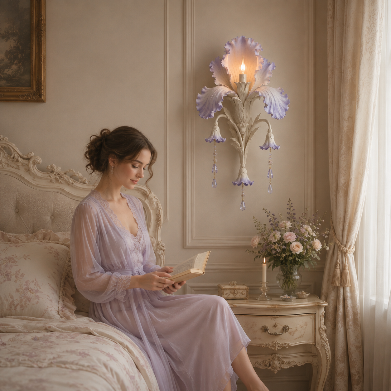 🕯️Enchanted Iris Bloom Wall Sconce