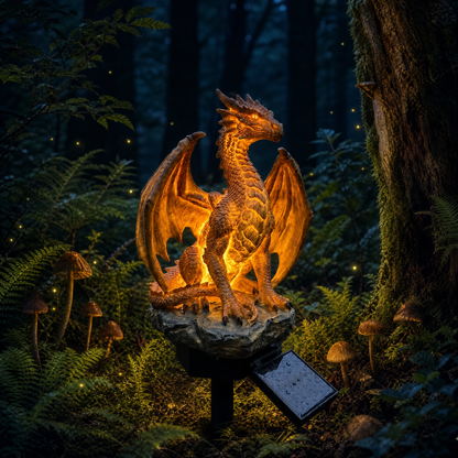 🔥Limited time 49% OFF🔥-Dragon Legacy Golden Ember Edition Solar Garden Light