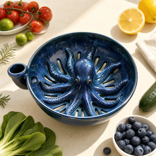 🔥 50% OFF! 🐙 Octopus Berry Colander – Cute Kitchen Must-Have