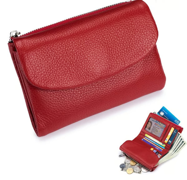 ✨⏰Unisex Pebble Real Leather RFID Wallet🔥