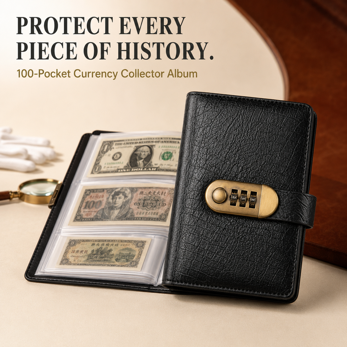 ✨100-Pocket Currency Collection Album | Organize & Protect Your Banknotes ⭐