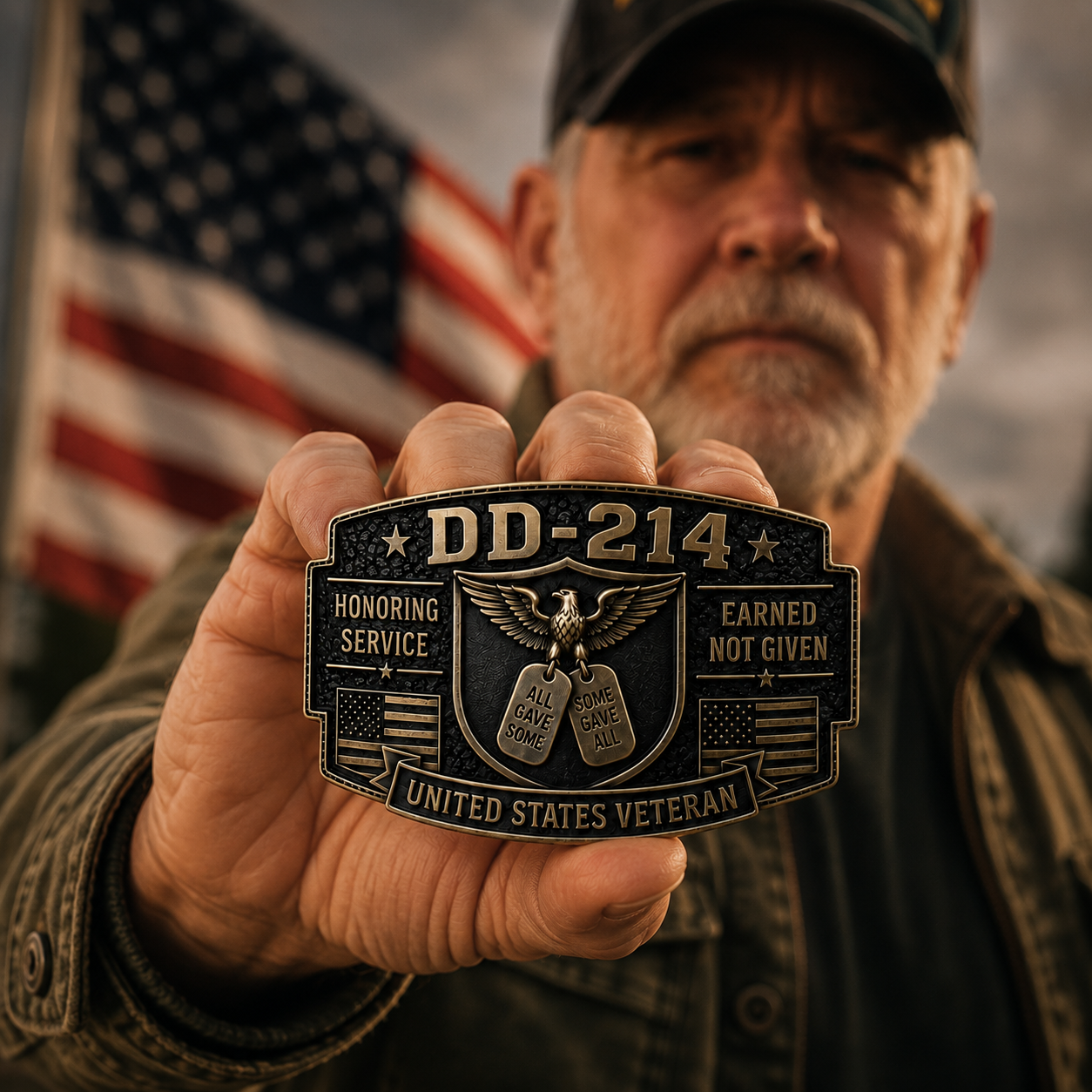 🎖️DD-214 Veteran Honor Belt Buckle - Crafted By VETERAN 'Robert Smith'