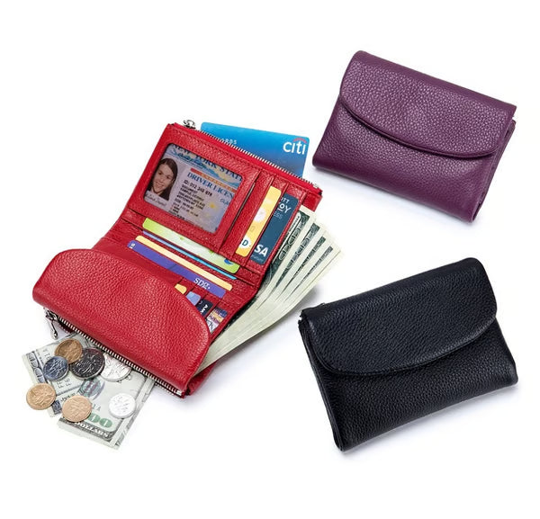 ✨⏰Unisex Pebble Real Leather RFID Wallet🔥