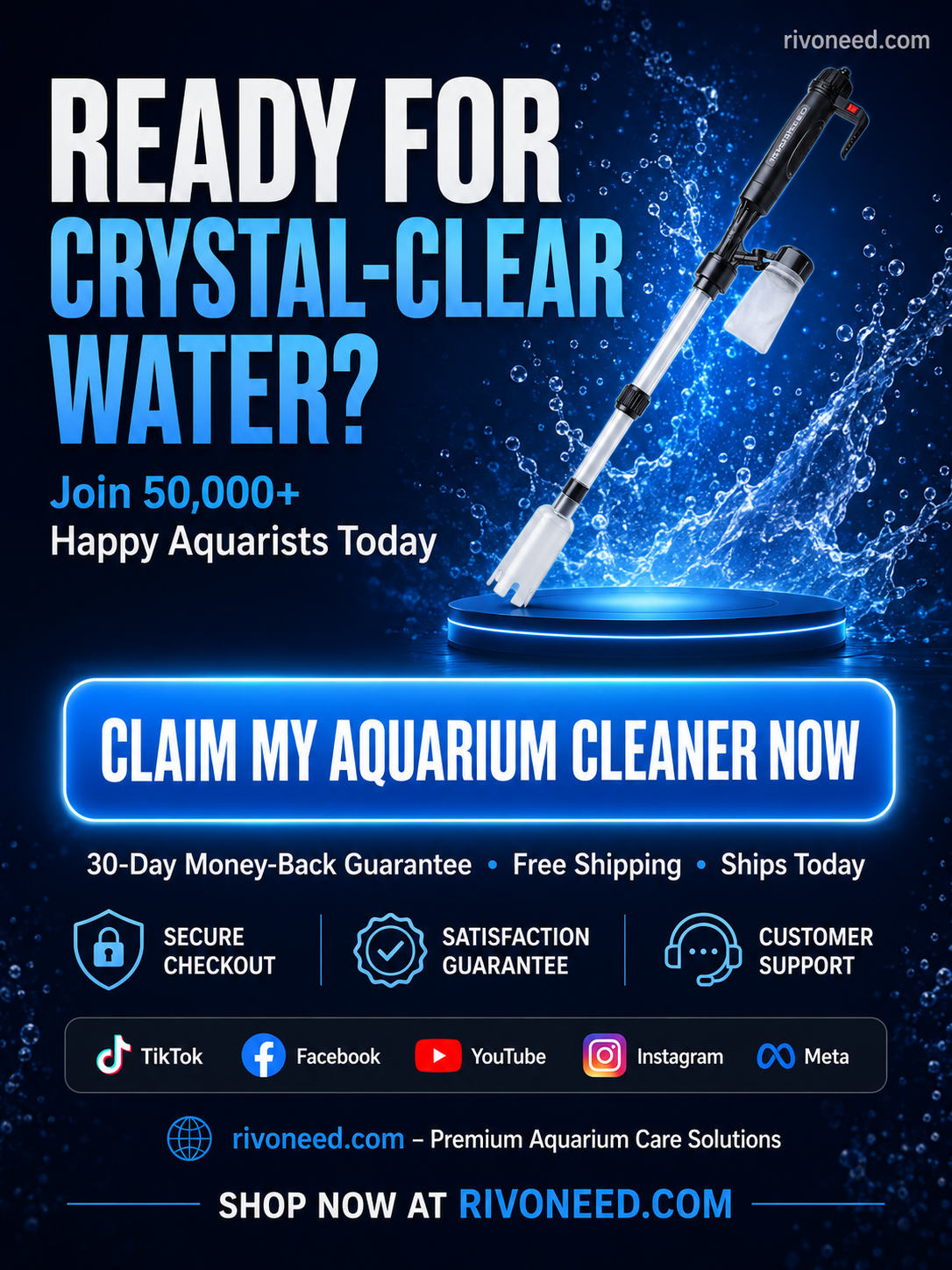 🎉50% off 🔥 Electric Aquarium Gravel Cleaner✨