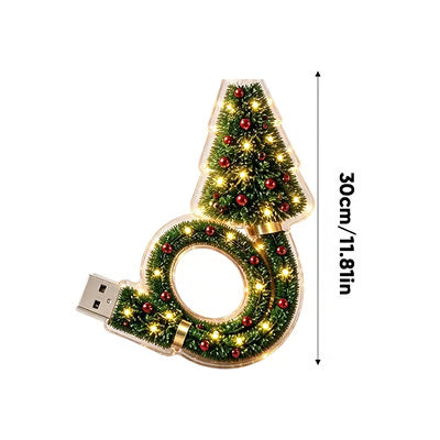 EverGlow Cozy Christmas Tree Lamp - Cordless Warm LED Miniature Tree Decor