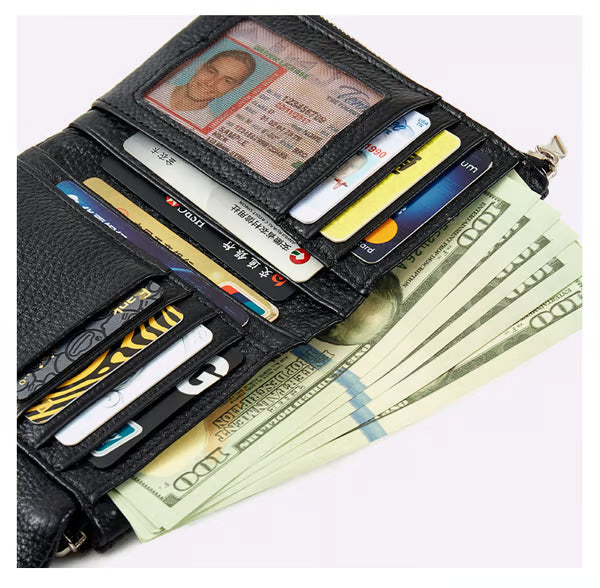 ✨⏰Unisex Pebble Real Leather RFID Wallet🔥