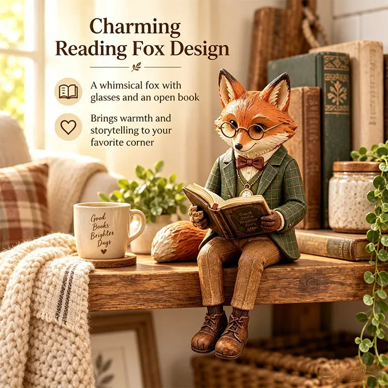 🦊 Reading Fox Ornament