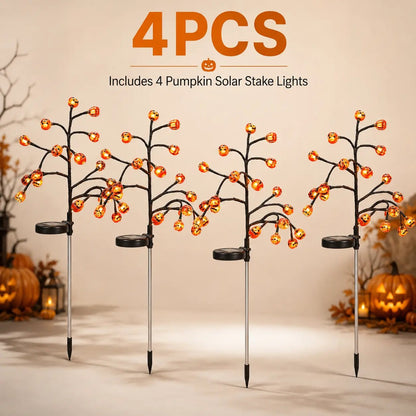 Pumpkin Solar Branch Lights - Halloween Garden Stakes