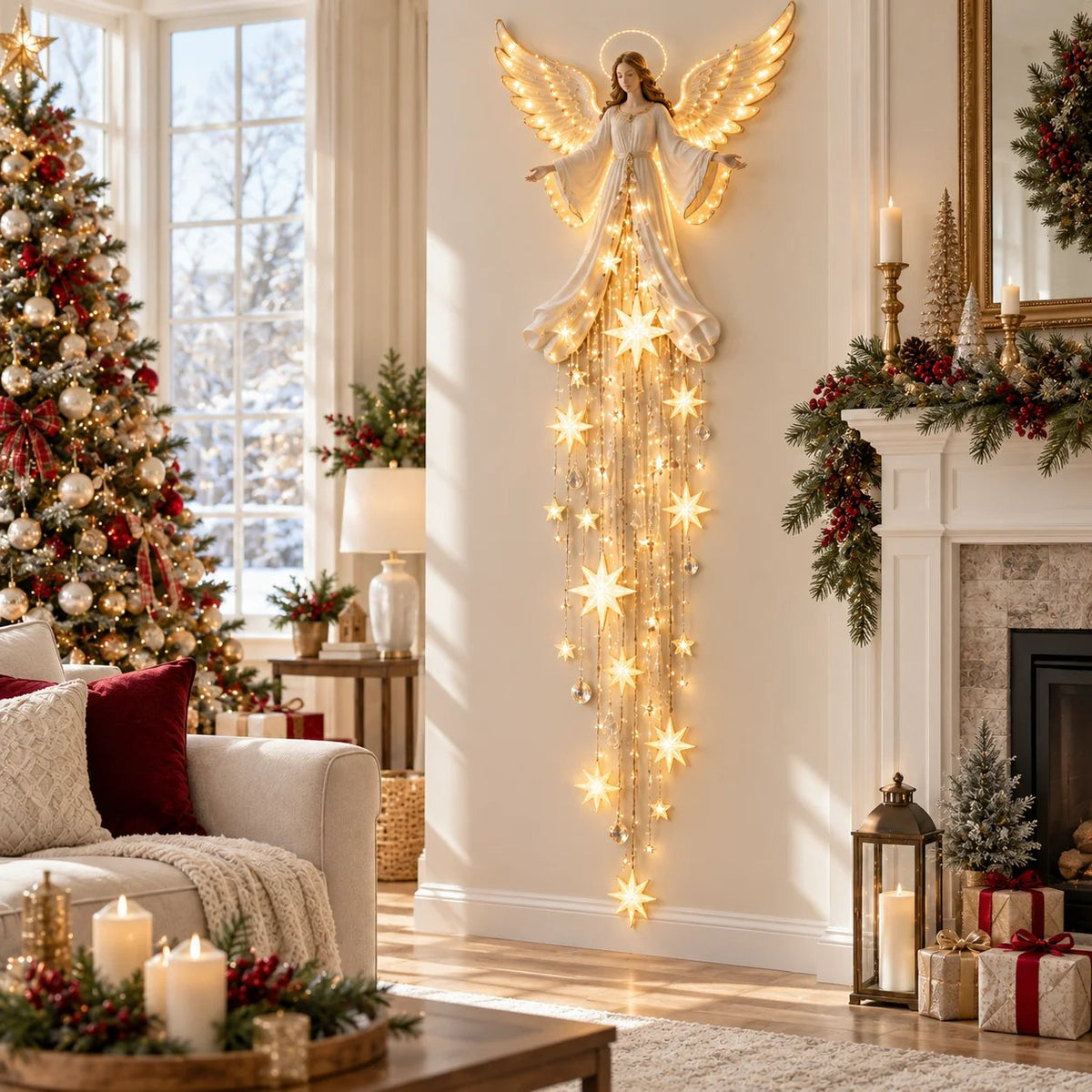 🔥 Limited Time 50% OFF – Angel Blessing Starfall Wall Light