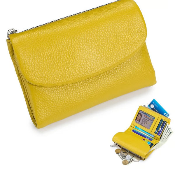 ✨⏰Unisex Pebble Real Leather RFID Wallet🔥