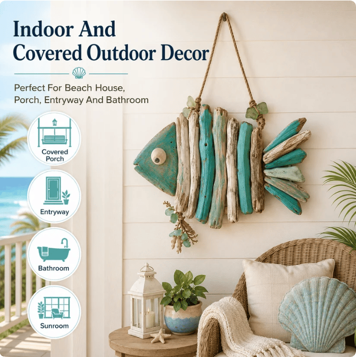 🌊Lighted Coastal FishWall Decor