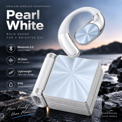 🎧 Open-Ear Wireless Ear-Hook Headphones with Bluetooth 6.0 & Hi-Fi Sound ⚡🎶