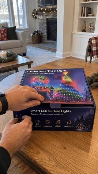 🎄 Smart Christmas Tree Lights — App-Controlled Color Effects for a Stunning Holiday Glow