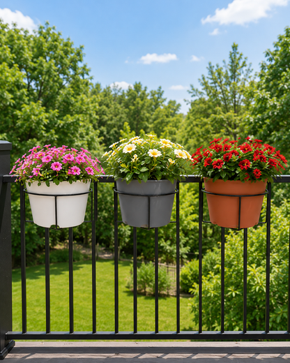 🌸 Instant Balcony Bloom Pot Holder-🌿 Turn Your Railing Into a Garden