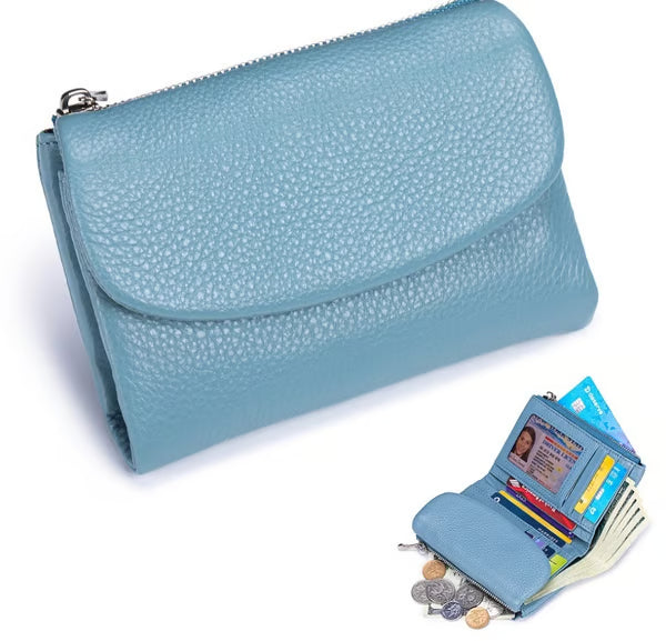 ✨⏰Unisex Pebble Real Leather RFID Wallet🔥