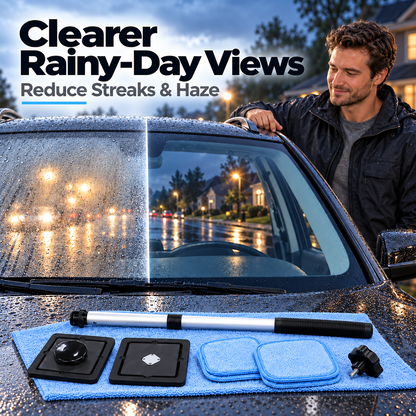 🚗✨ Dual-Sided Magnetic Windshield Cleaner – Clean Both Sides at Once