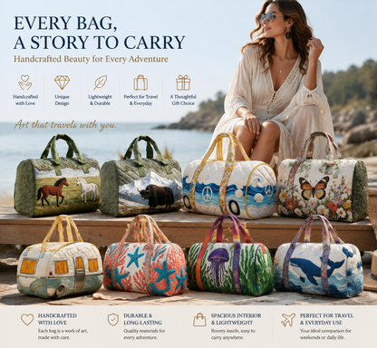 Beautifully handcrafted travel bags designed to bring art, comfort, and personality into every journey.