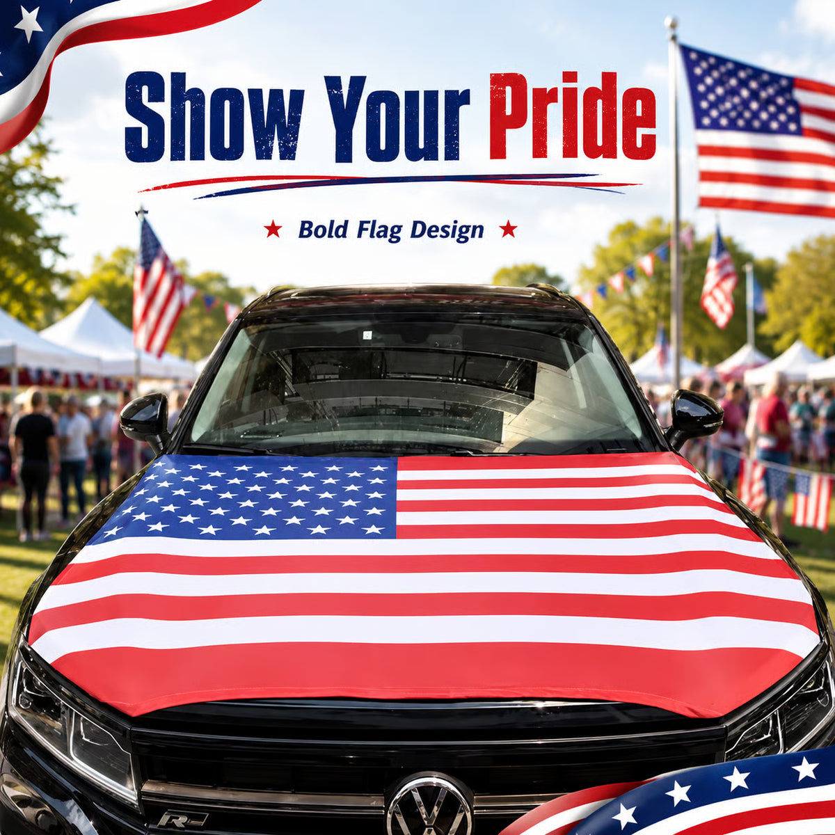 American Car Hood Flag