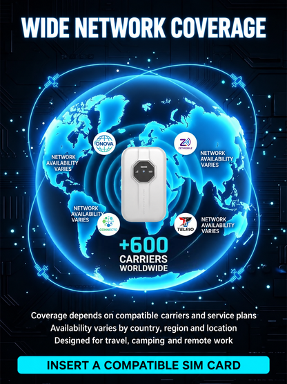 [Global Coverage, Free for Life] Boundless Portable Wi-Fi– 🛡️No SIM, No Contract, No Hidden Costs