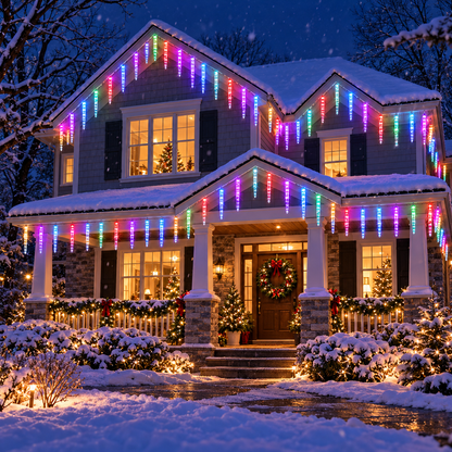 🔥 Up to 50% OFF – Outdoor Music-Sync Icicle Lights
