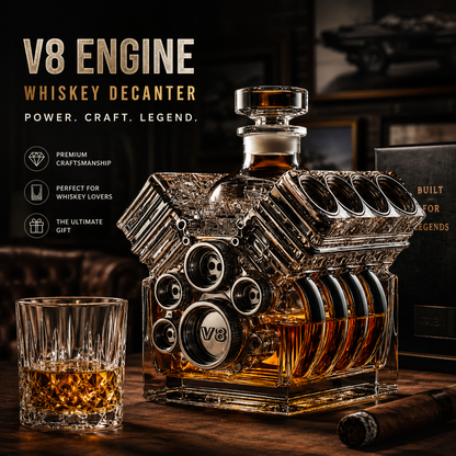 🥃 V8 Engine Whiskey Decanter