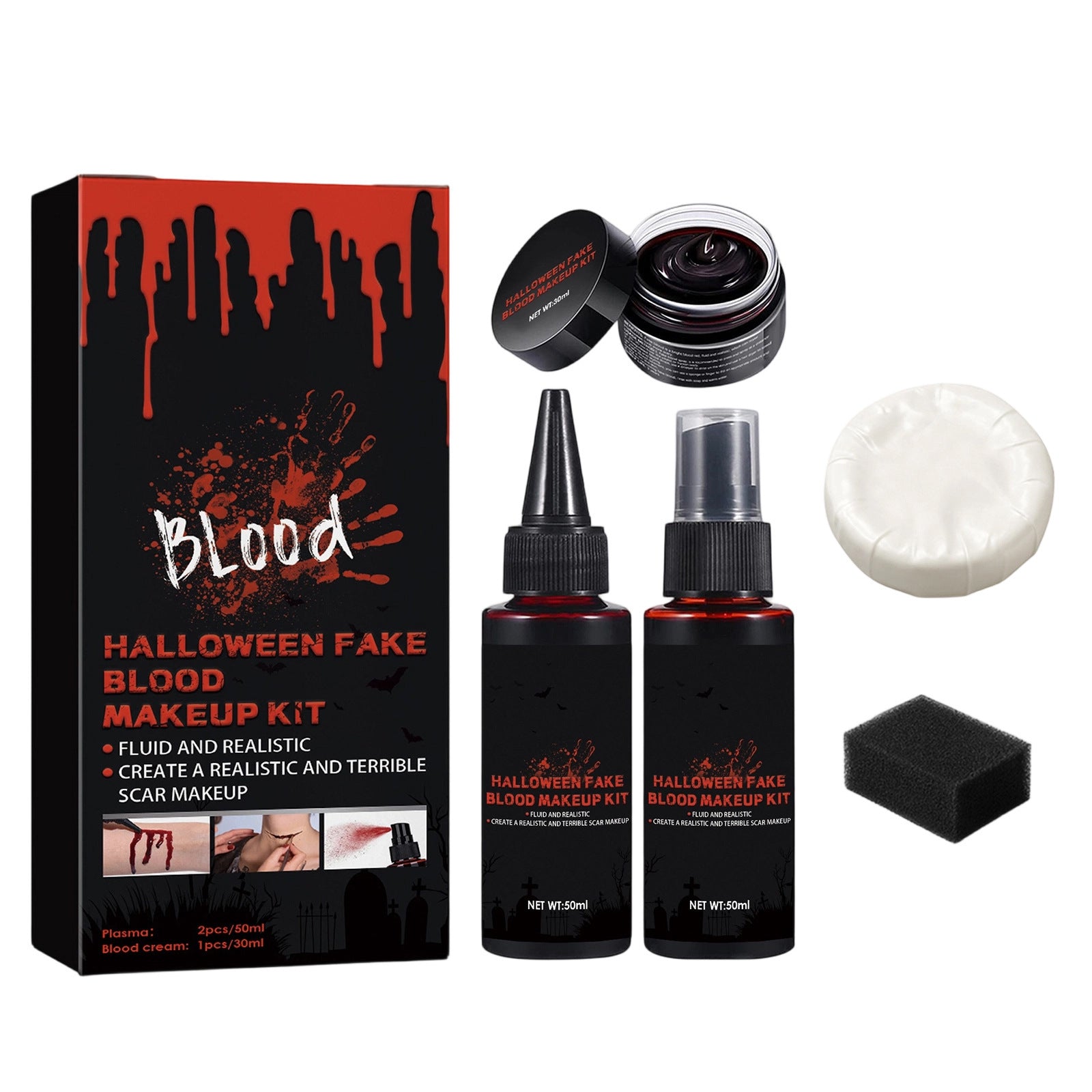Halloween Fake Blood Makeup Kit 🩸🎃