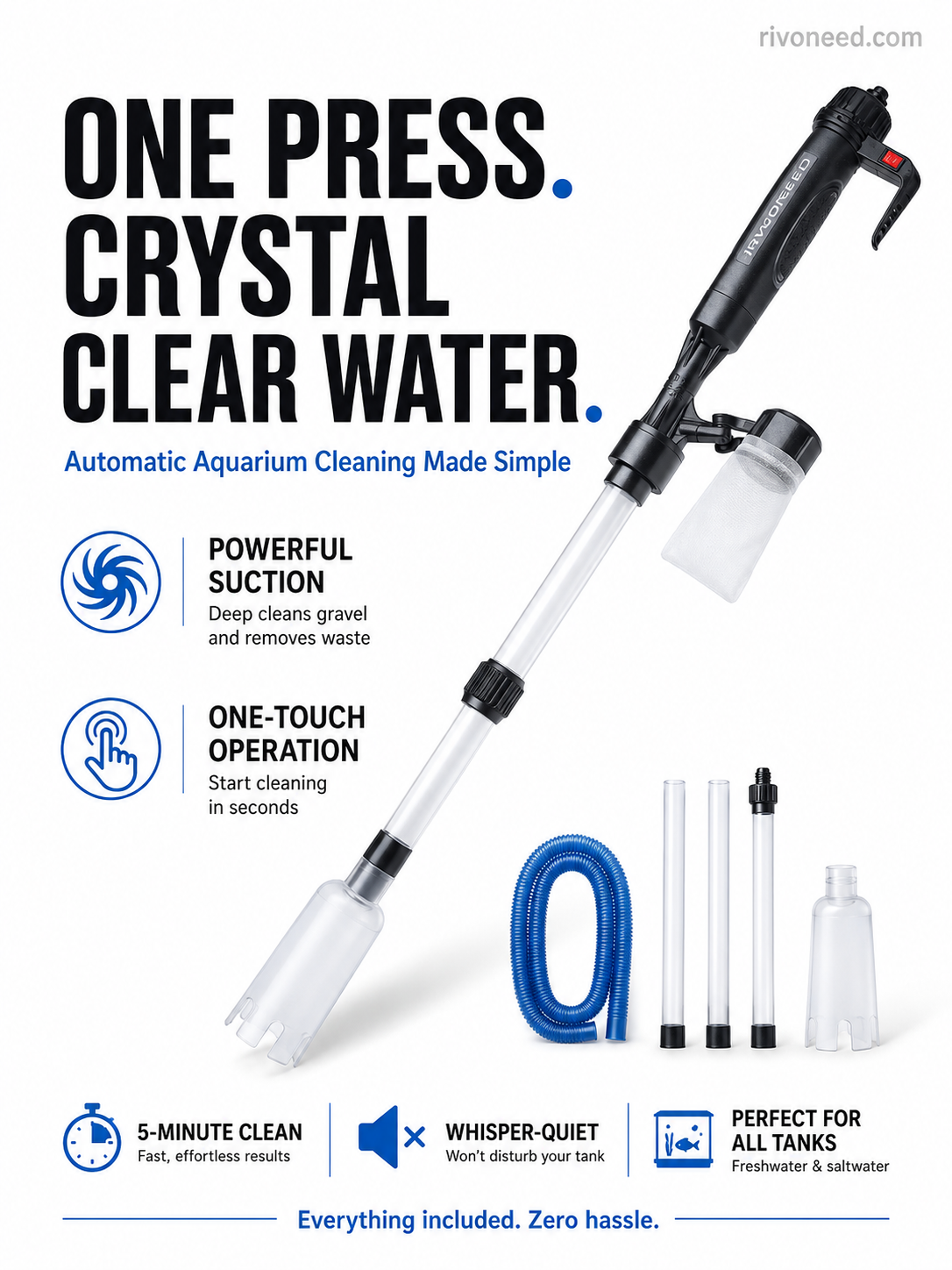 🎉50% off 🔥 Electric Aquarium Gravel Cleaner✨