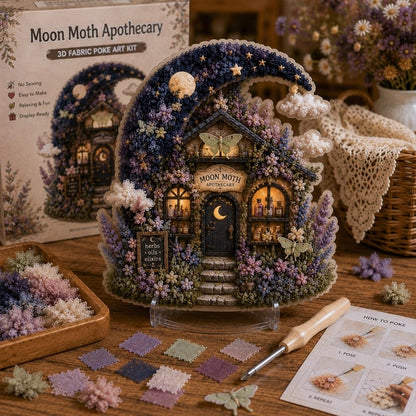 🏡 Whimsical Village 3D Fabric Poke Art Kit