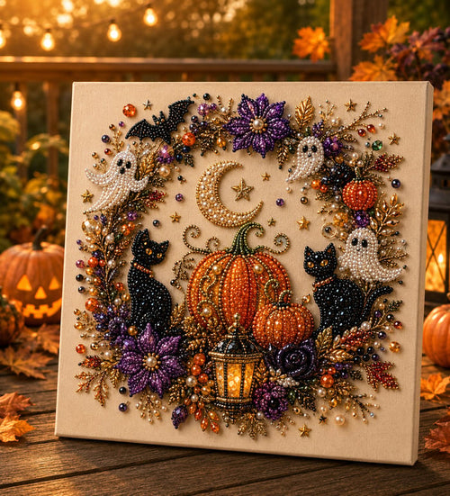 🔥 Last Day 63% OFF – 👻✨ Halloween Pearl Art DIY Kit – Turn Tiny Pearls into Spooky-Cute Magic (📦Buy 2 Free Shipping)