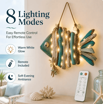 🌊Lighted Coastal FishWall Decor