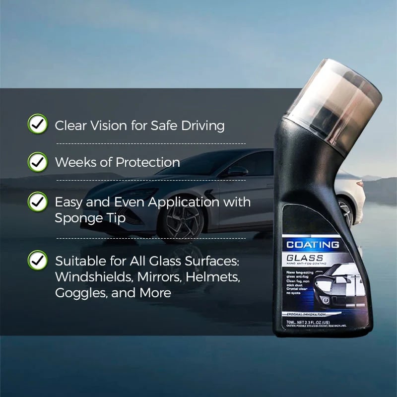 🔥HOT SALE🔥🌫️🚗 Anti-Fog Glass Coating Wiper – Easy Swipe-On Treatment for Car Windows, Mirrors & Visors