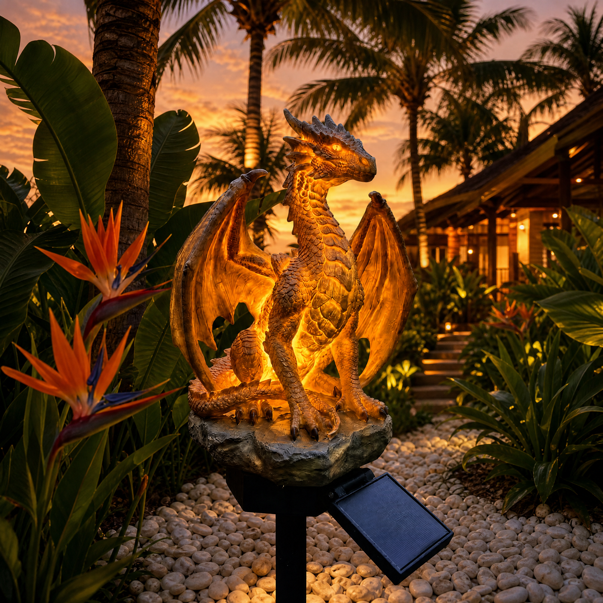 🔥Limited time 49% OFF🔥-Dragon Legacy Golden Ember Edition Solar Garden Light