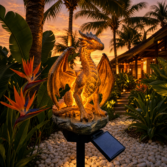 🔥Limited time 49% OFF🔥-Dragon Legacy Golden Ember Edition Solar Garden Light