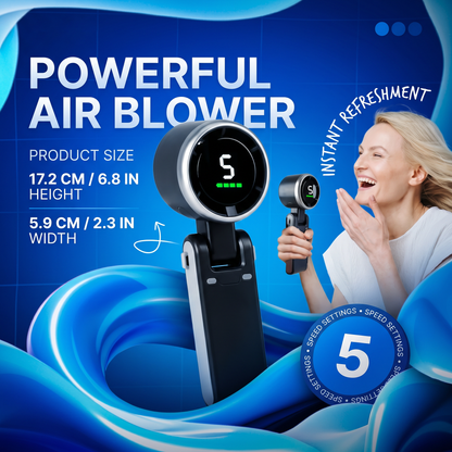 🔥 Upgraded Portable Handheld Turbo Fan – Powerful Cooling On The Go