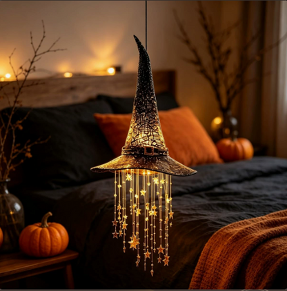 🎅 Beleuchteter Weihnachtsmannhut als Hängeleuchter 🎄 | 3 verschiedene Designs, warme LED-Lichterkette | Weihnachtsdeko für drinnen und draußen, Geschenkidee